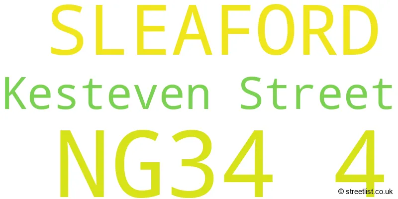 A word cloud for the NG34 4 postcode